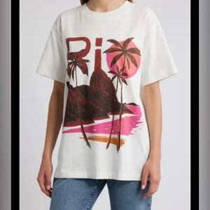 Farm Rio Rio Landscape-Print T-shirt White
Small